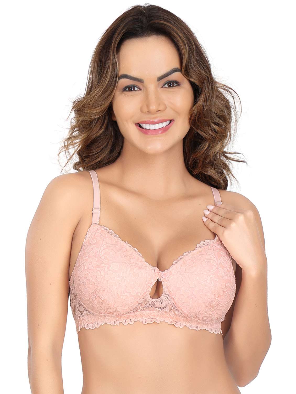 peach net regular bra combo - 20611748 -  Standard Image - 1