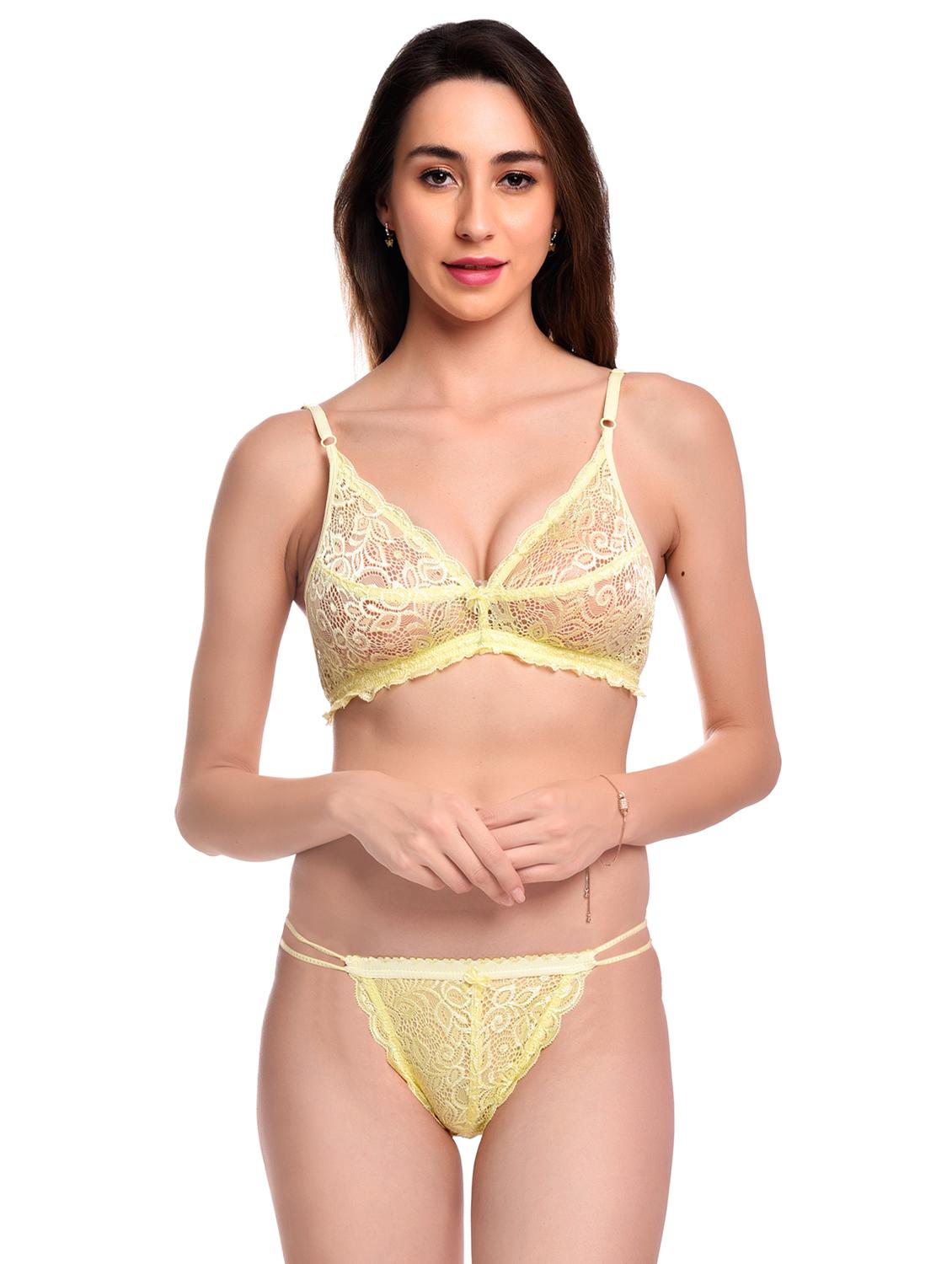 pack of 2 lace detailed bra and thongs set - 20611978 - Standard Image - 1