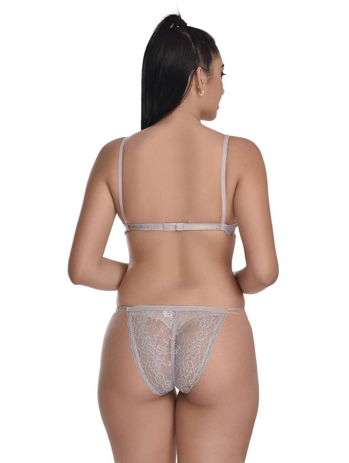 pack of 3 net bra and panty set - 20612021 -  Standard Image - 4
