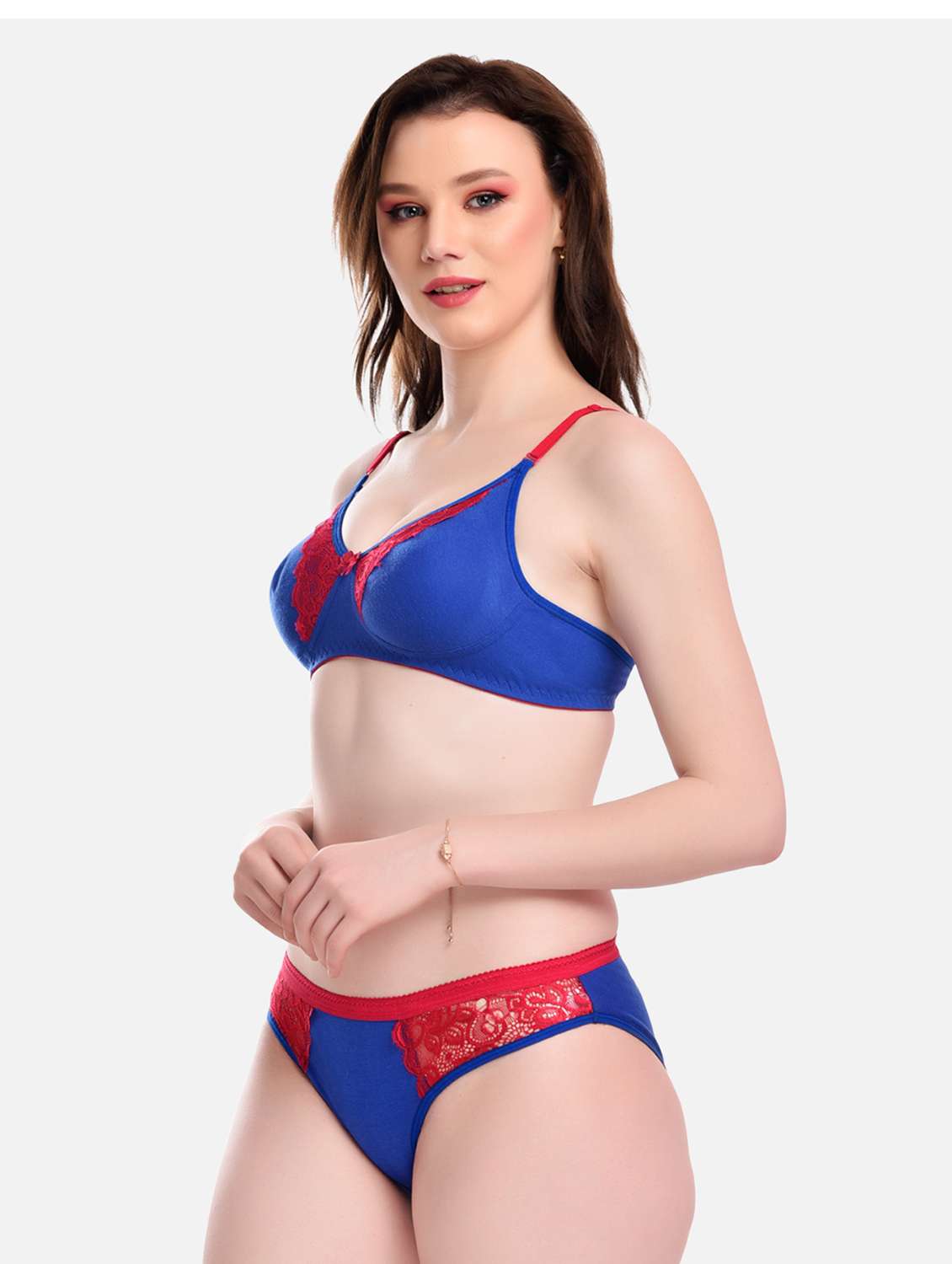 women lace detailed bra and panty set - 20612089 -  Standard Image - 1