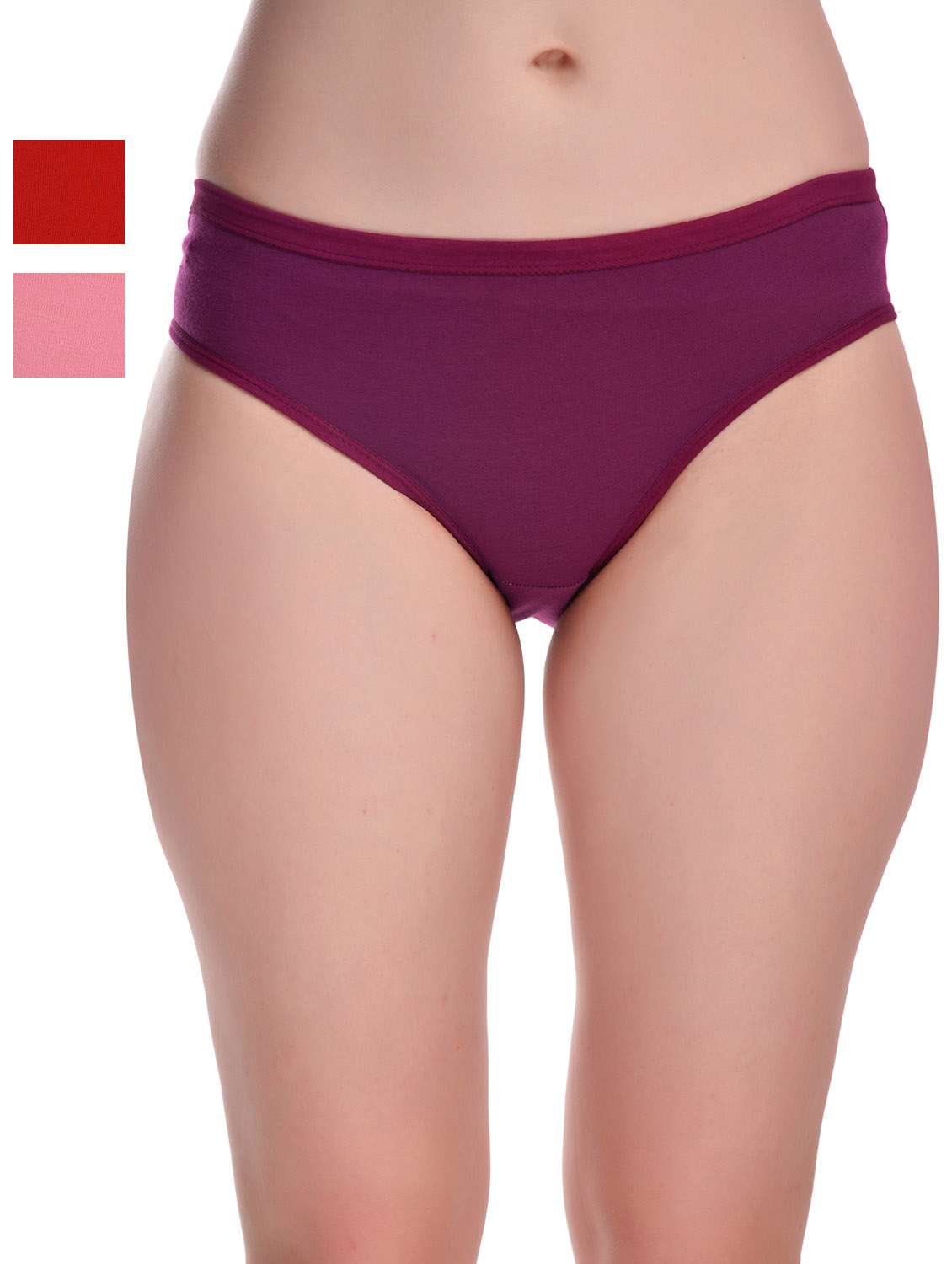 pack of 3 solid hipster panties