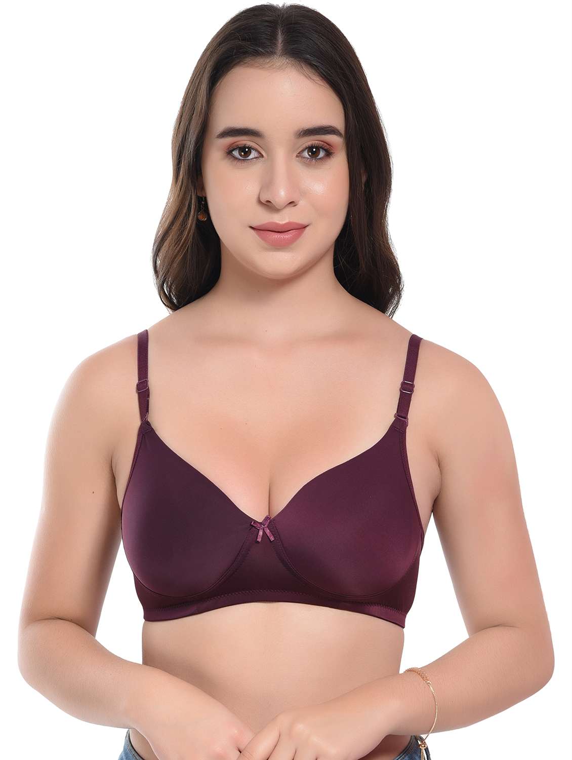 purple lycra push up bra