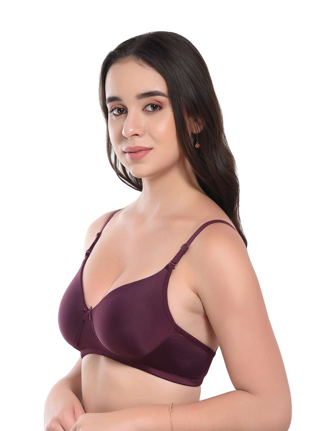 purple lycra push up bra - 20612404 -  Standard Image - 1