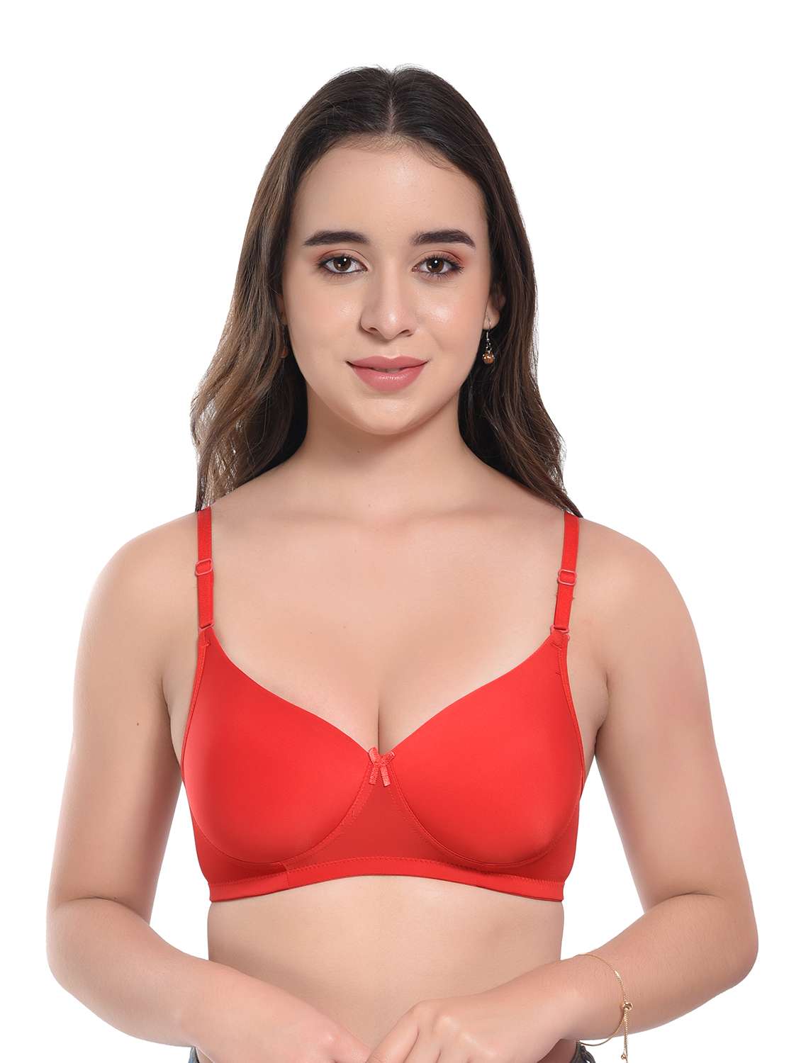 red lycra push up bra