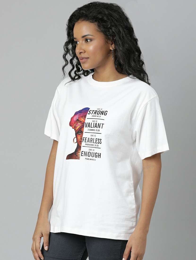 women white graphic boxy t-shirt - 20612585 -  Standard Image - 1