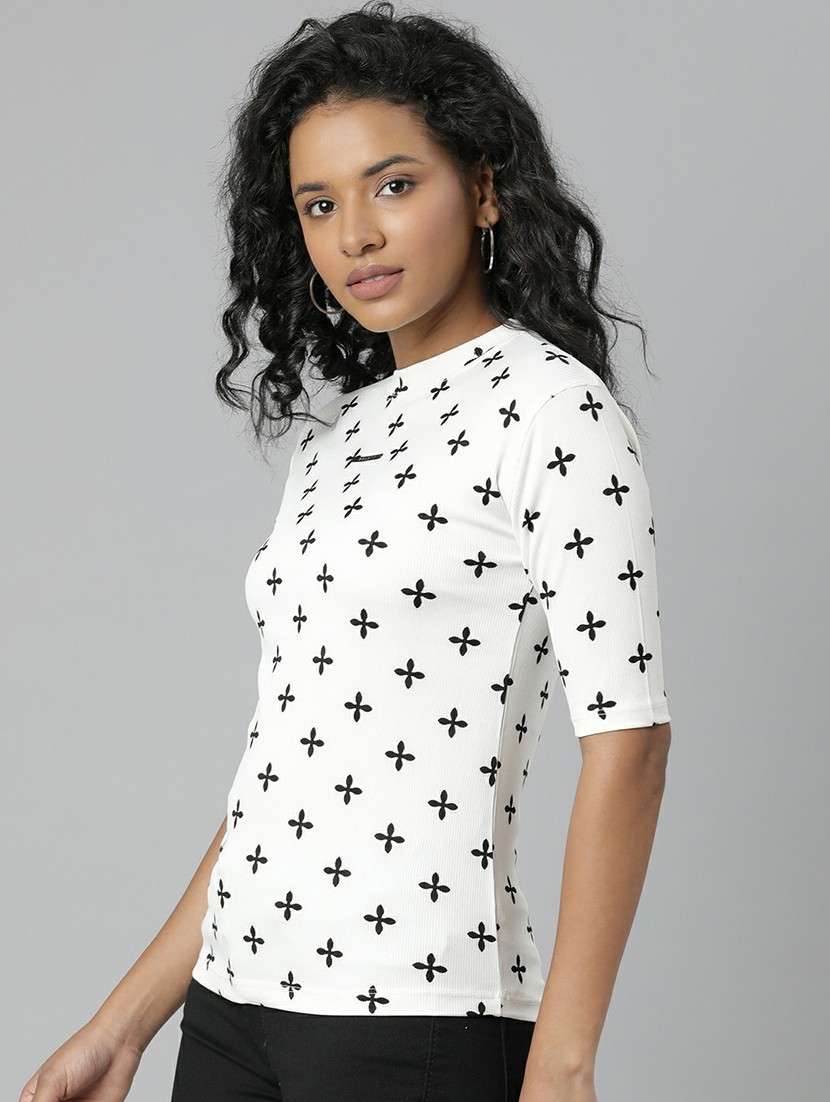 women white printed regular t-shirt - 20612590 - Standard Image - 1
