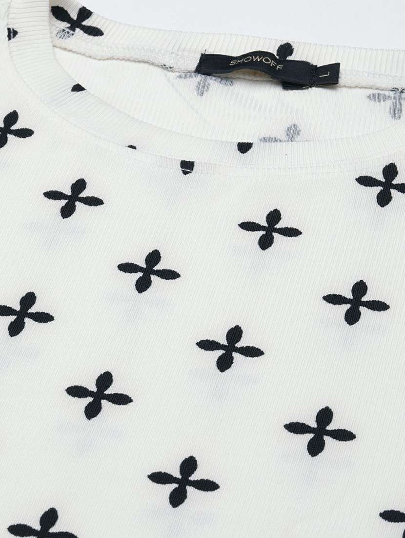 women white printed regular t-shirt - 20612595 - Standard Image - 6