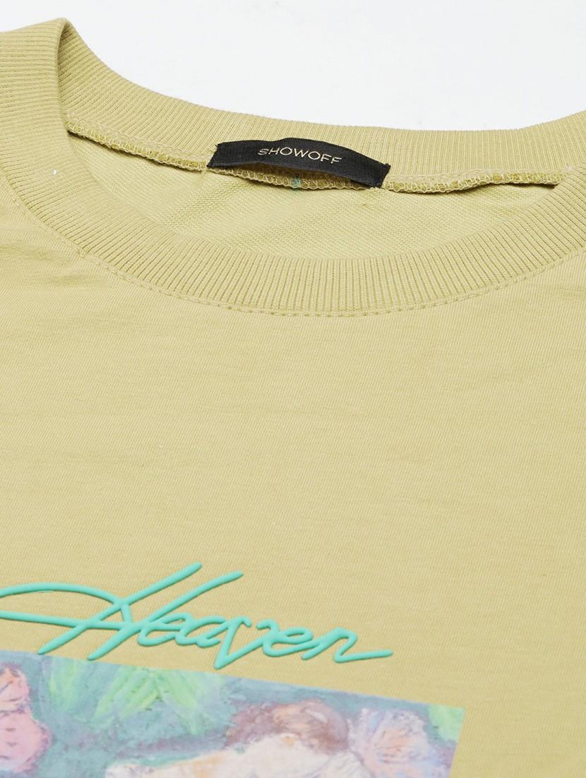 women yellow graphic boxy t-shirt - 20612615 - Standard Image - 6