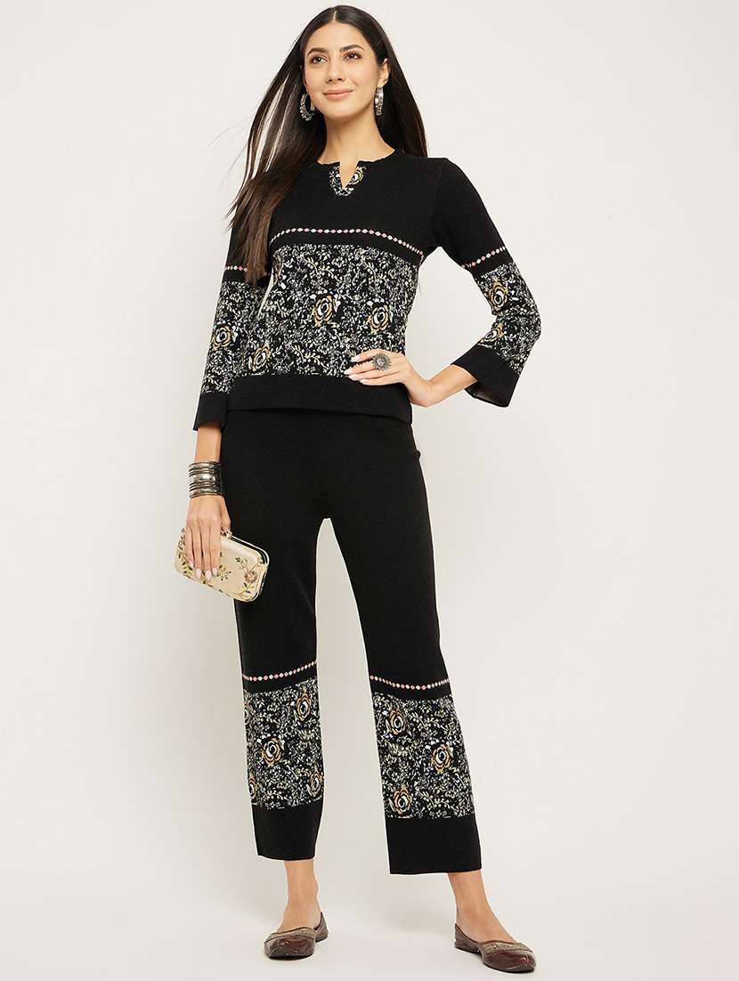 women black viscose co-ord set