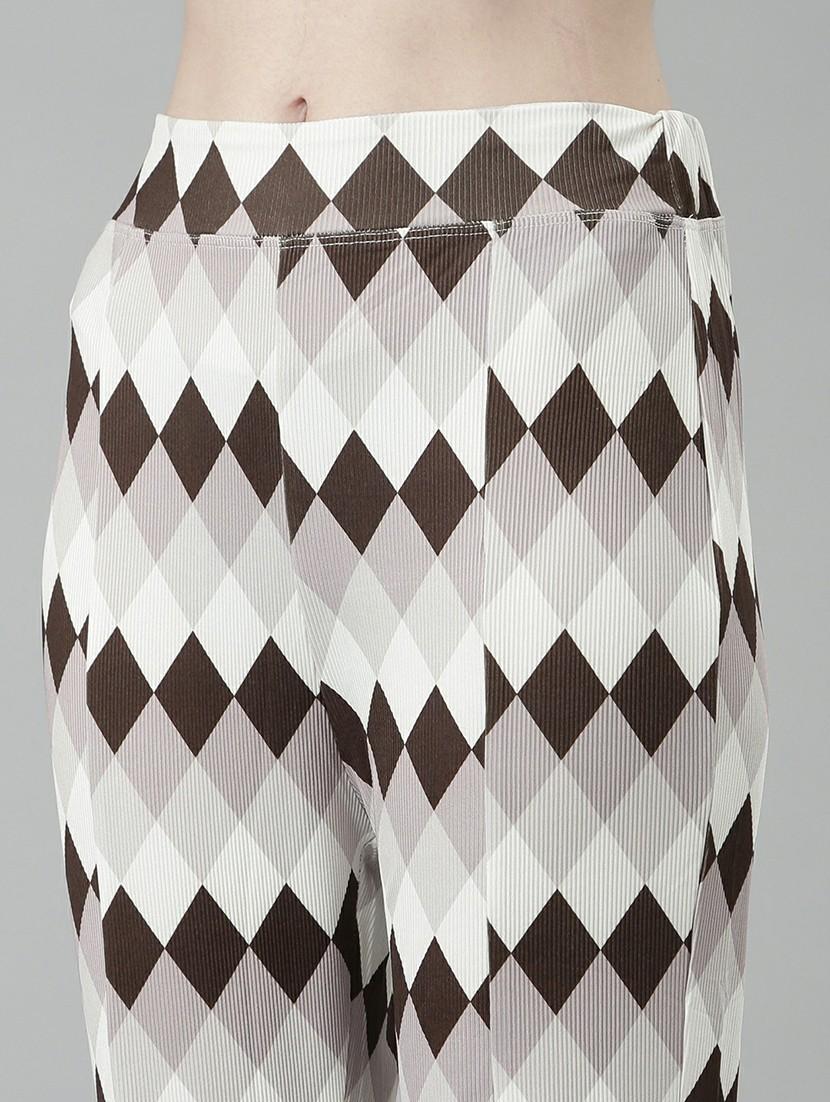 women checkered top and trouser co-ord set - 20612643 - Standard Image - 6