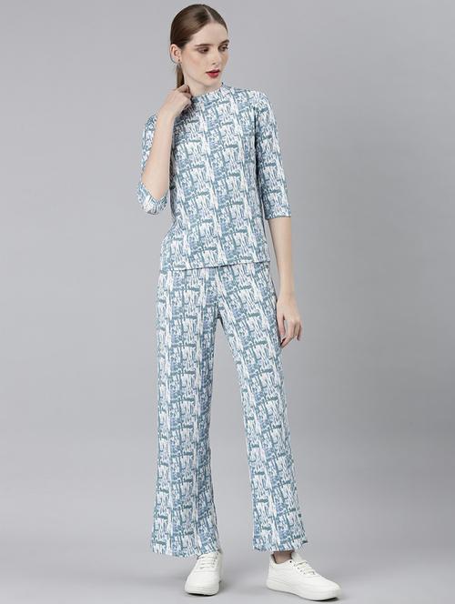 women printed top and trouser co-ord set - 20612644 - Standard Image - 0