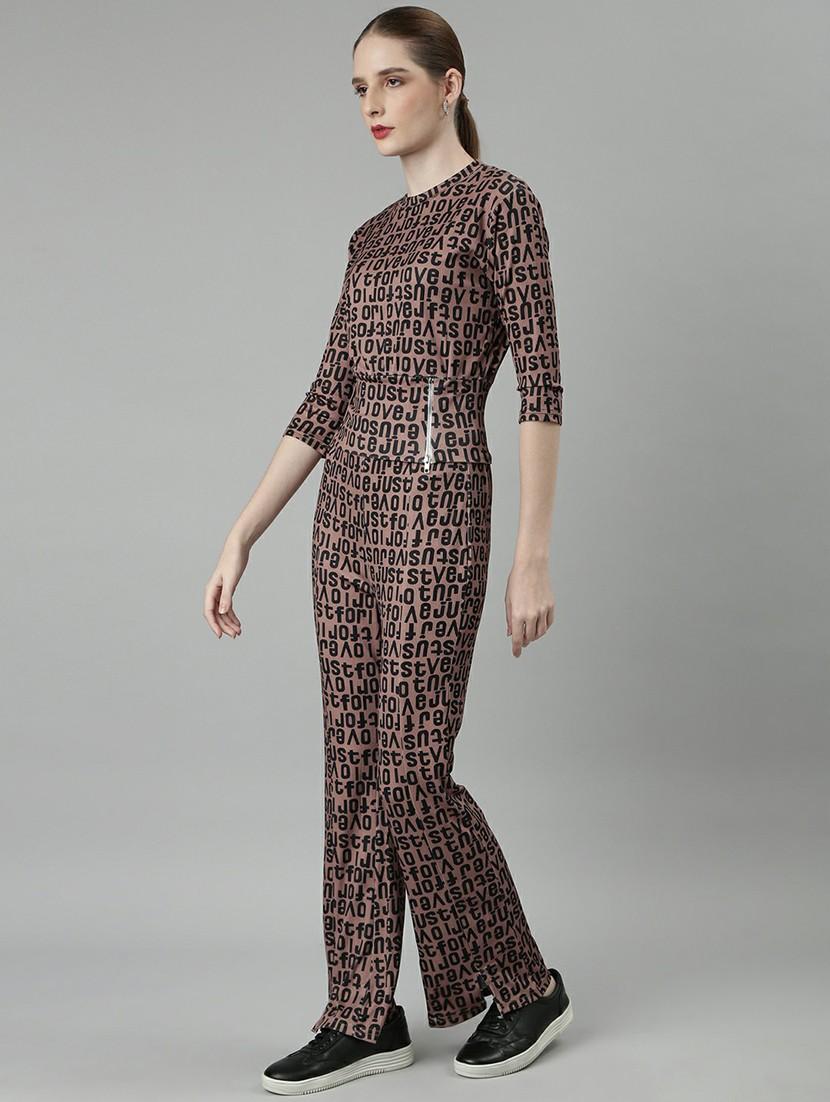 women typographic top and trouser co-ord set - 20612646 -  Standard Image - 1