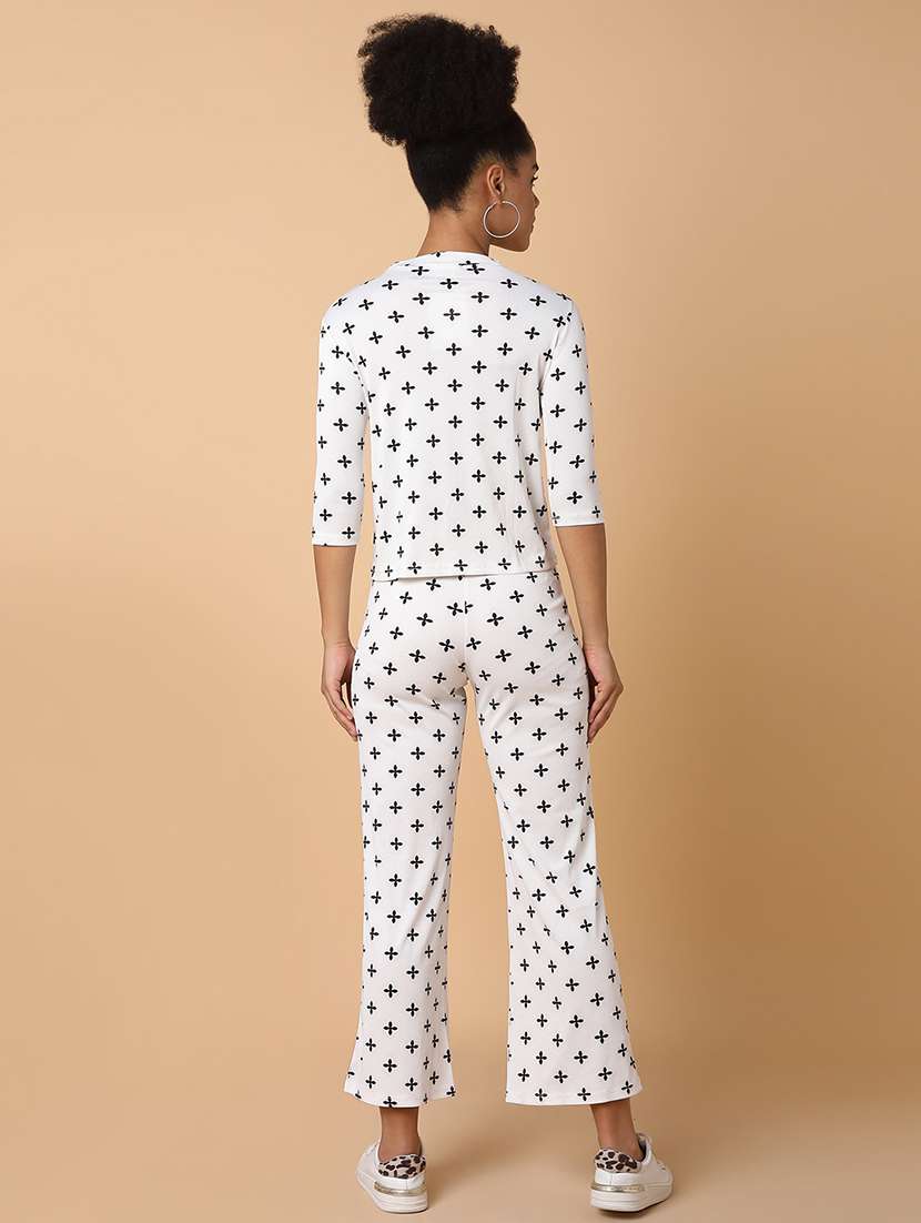 women printed top and trouser co-ord set - 20612655 - Standard Image - 4