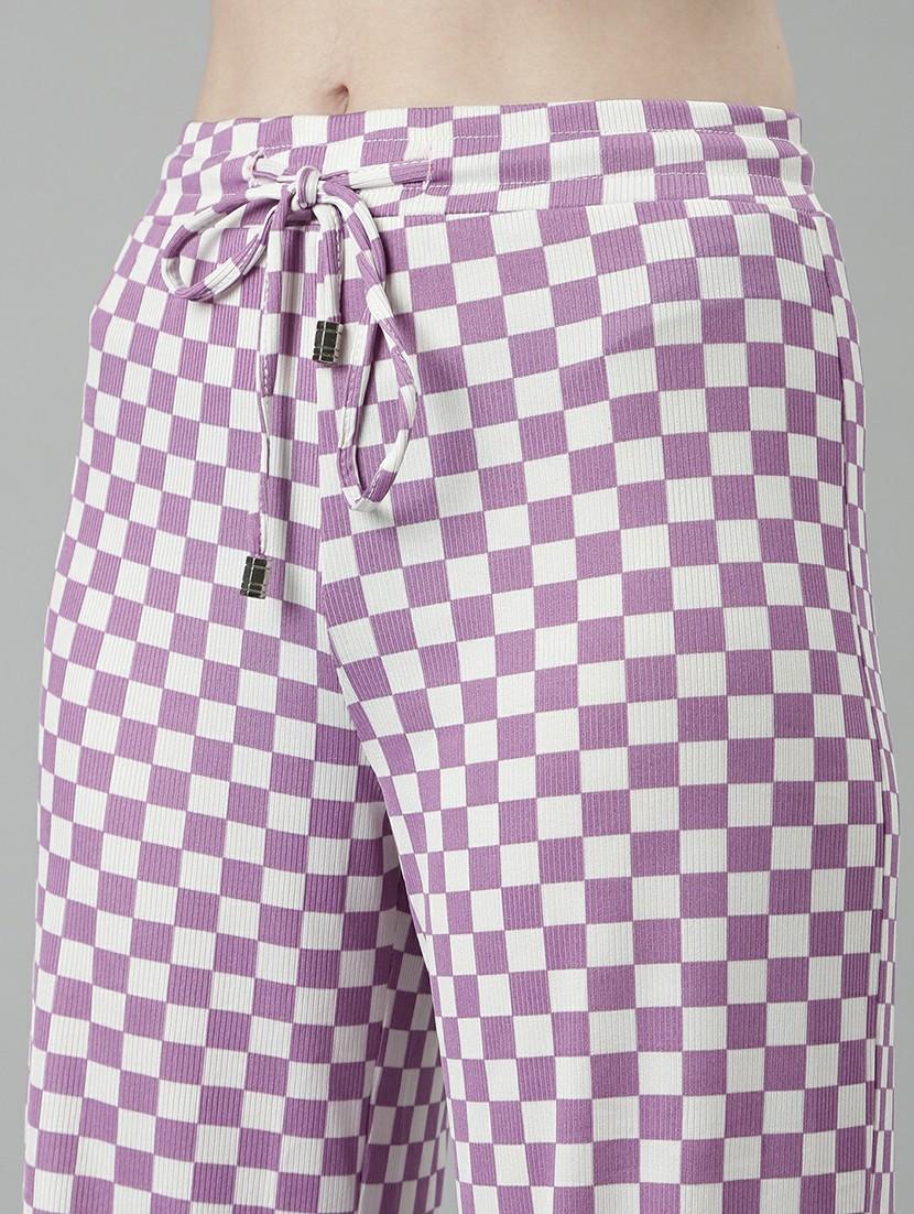 women checkered top and trouser co-ord set - 20612660 - Standard Image - 6
