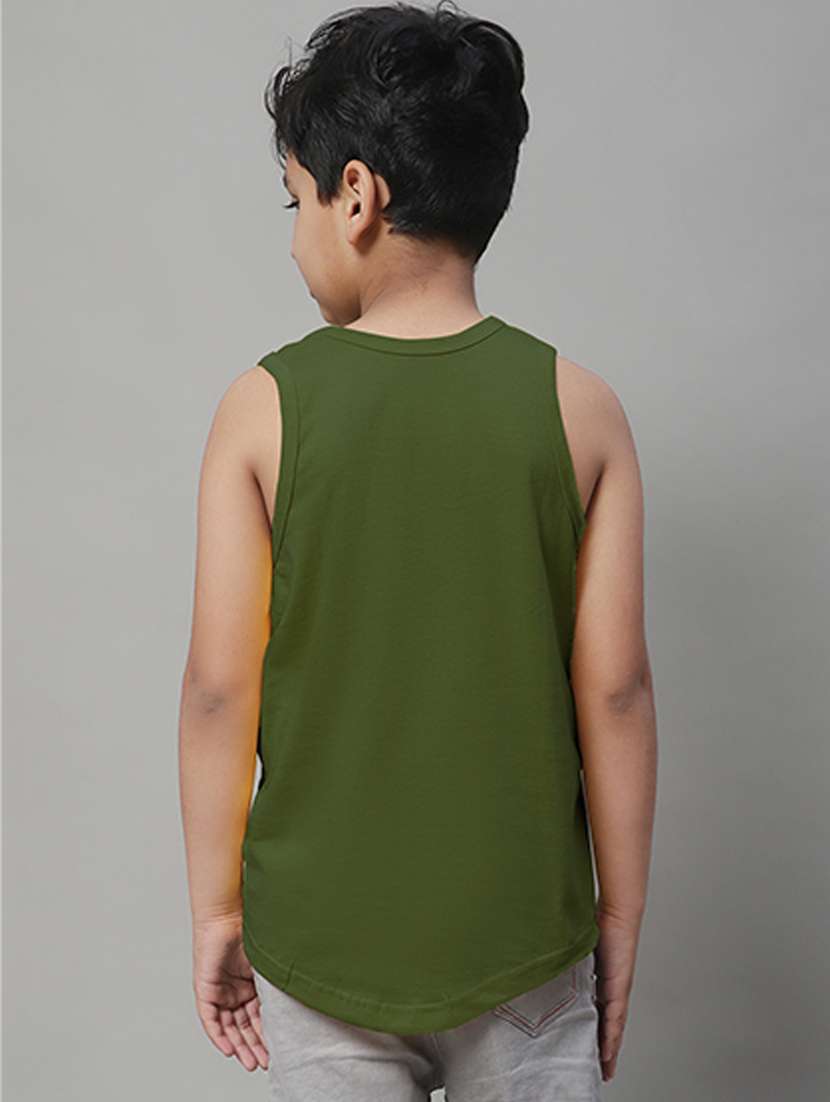 olive cotton vest - 20613335 - Standard Image - 4