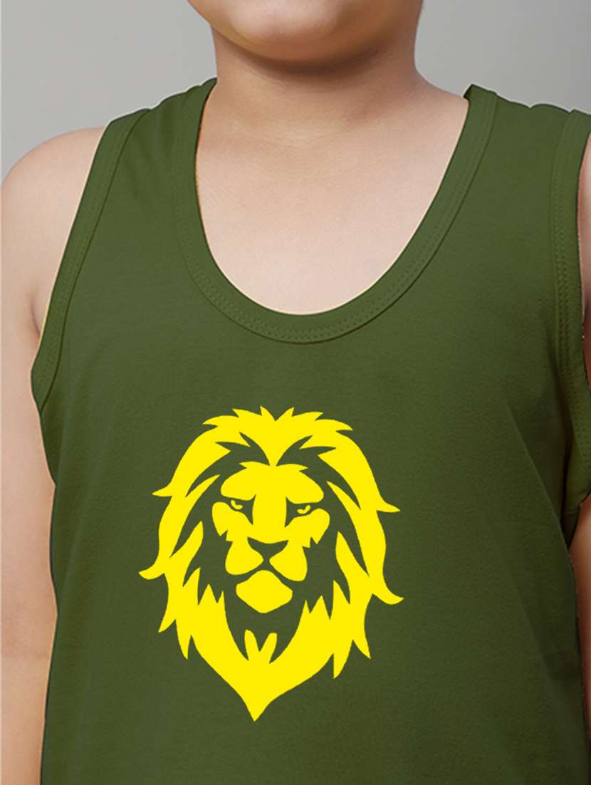 olive cotton vest - 20613335 - Standard Image - 6