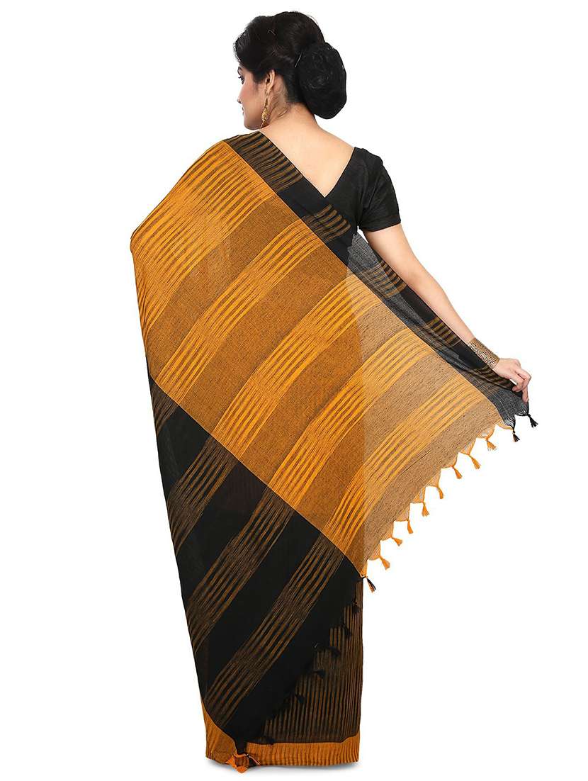 women's self design mustard colored saree with blouse - 20613980 -  Standard Image - 1