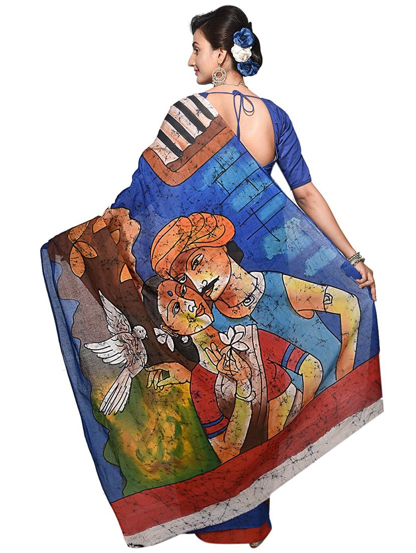 women multi color printed saree with blouse - 20614013 -  Standard Image - 1