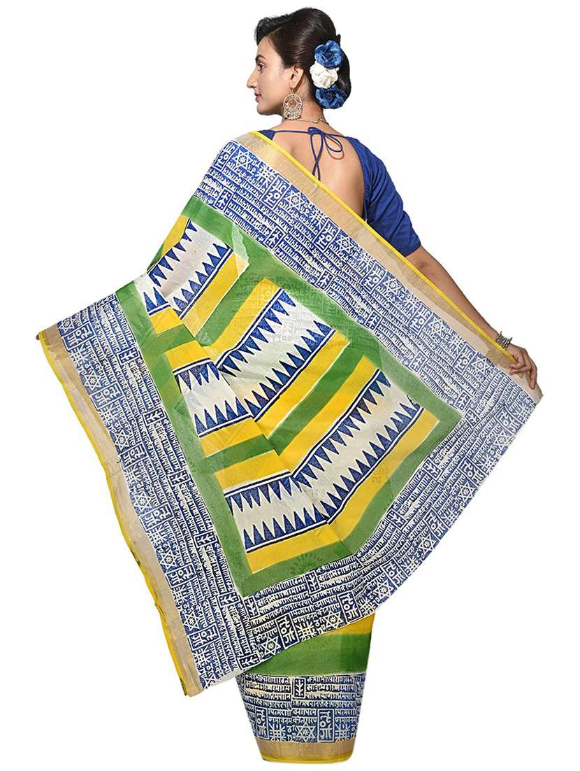 women multi color handloom saree with blouse - 20614020 - Standard Image - 1