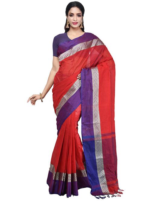 women solid plain saree with blouse - 20614082 - Standard Image - 0