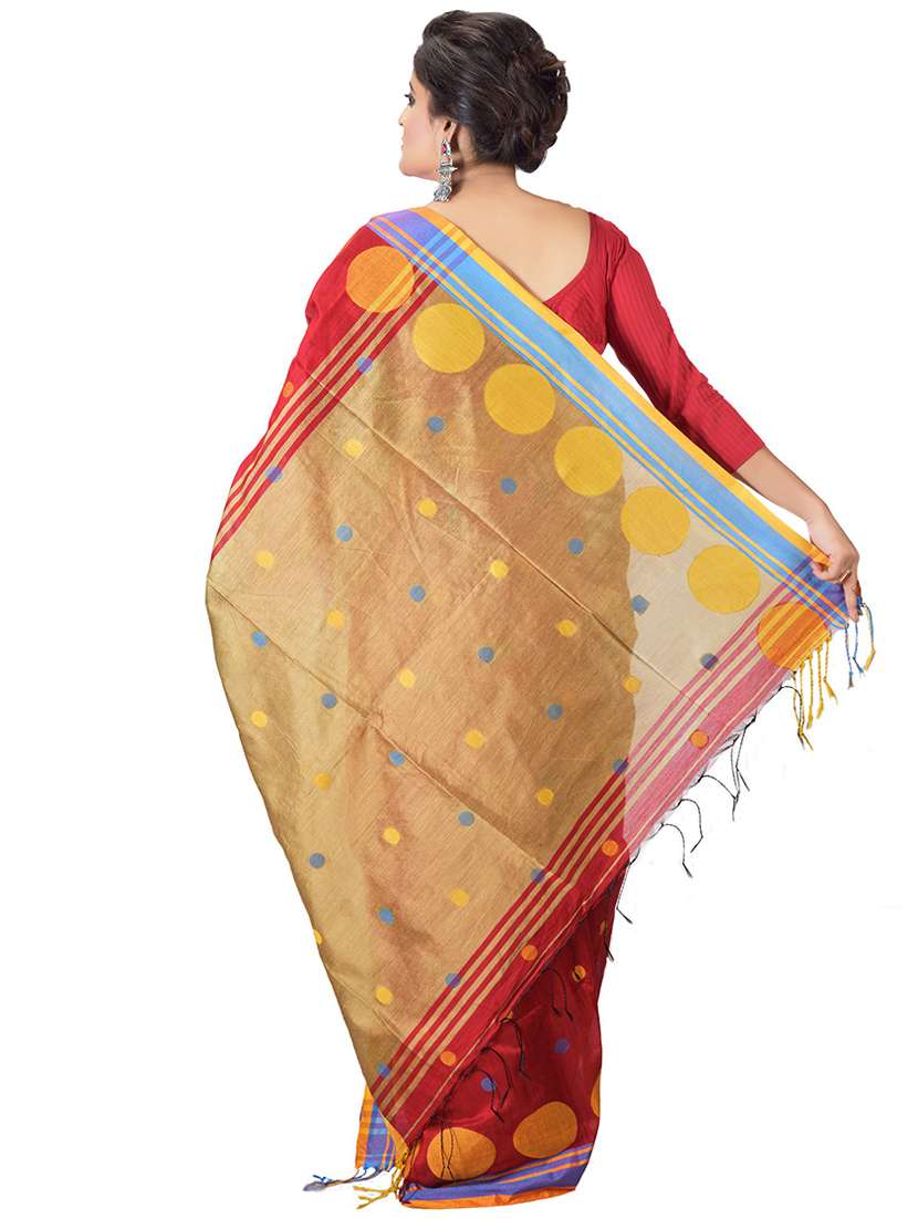 women's self design maroon colored saree with blouse - 20614092 -  Standard Image - 1