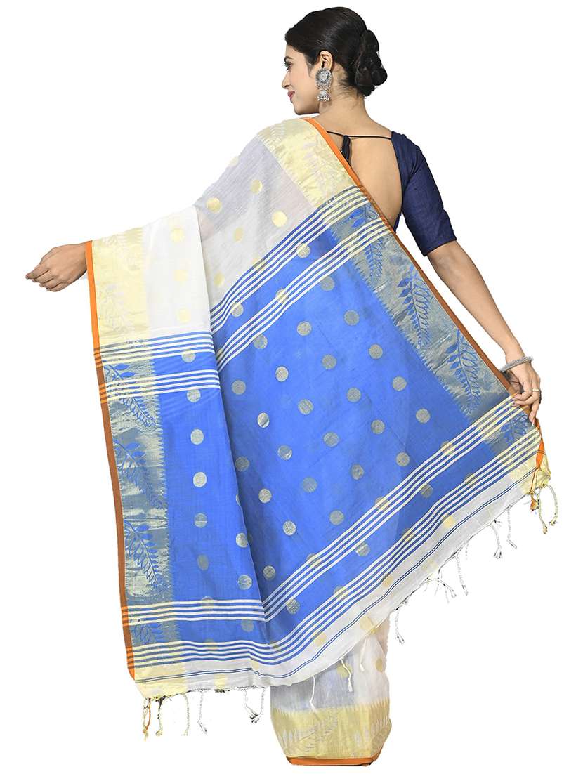 multi colored cotton silk handloom saree with blouse - 20614103 - Standard Image - 1