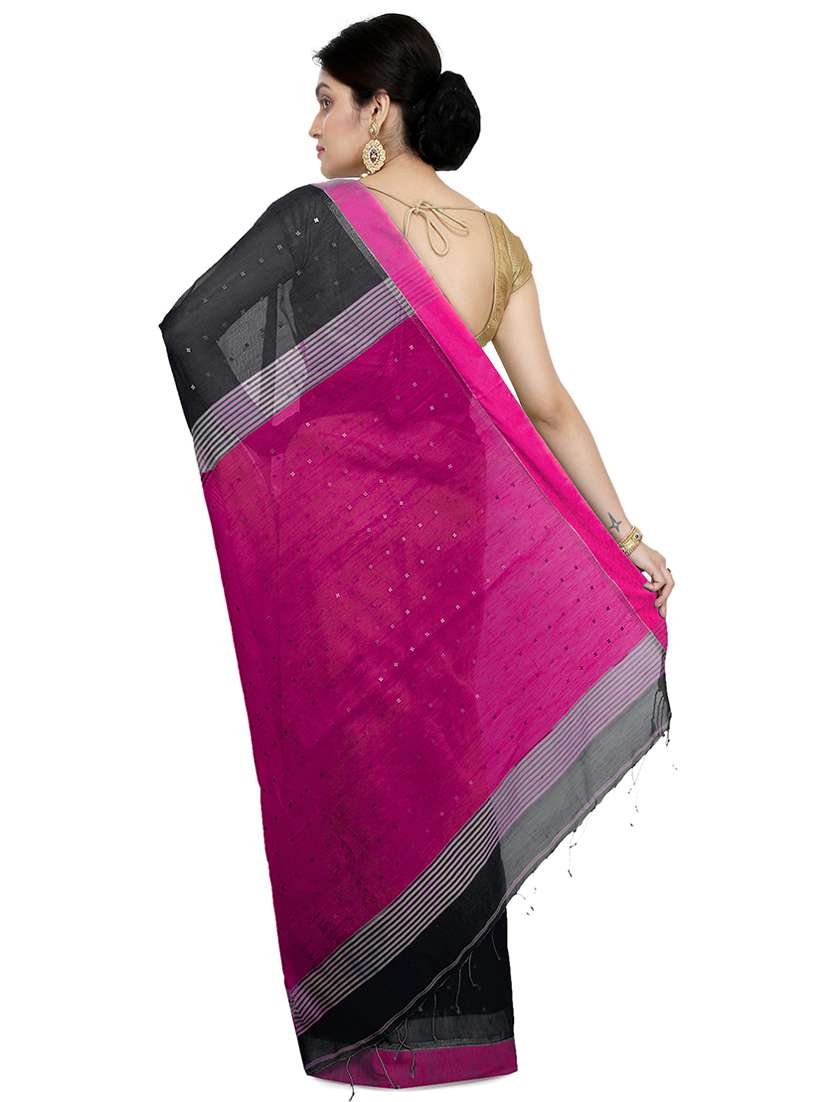 multi colored cotton silk handloom saree with blouse - 20614189 -  Standard Image - 1
