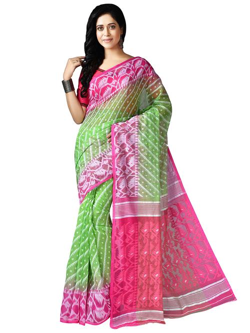 women's self design light green colored saree with blouse - 20614209 -  Standard Image - 0