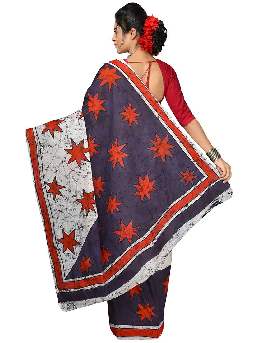 women multi color printed saree with blouse - 20614226 -  Standard Image - 1