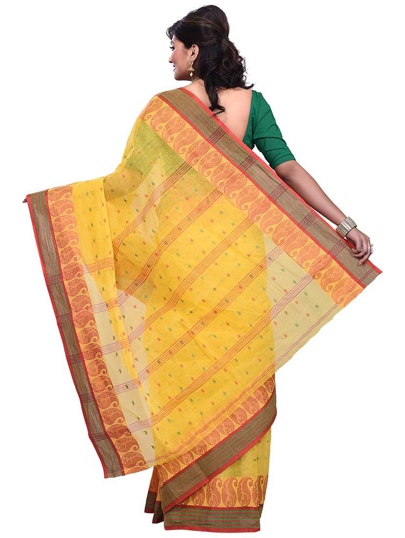 women's self design yellow colored saree with blouse - 20614288 -  Standard Image - 1