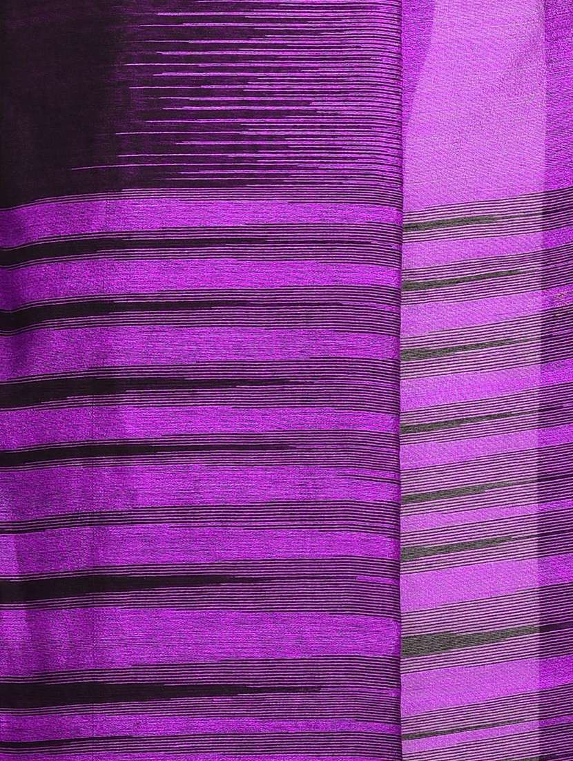 women purple ikat printed saree with blouse - 20614373 -  Standard Image - 1