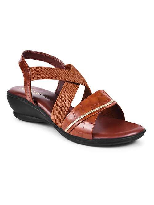 women brown ankle strap sandal - 20614467 -  Standard Image - 0