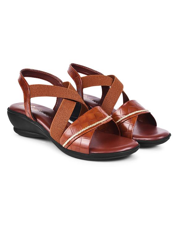 women brown ankle strap sandal - 20614467 -  Standard Image - 1