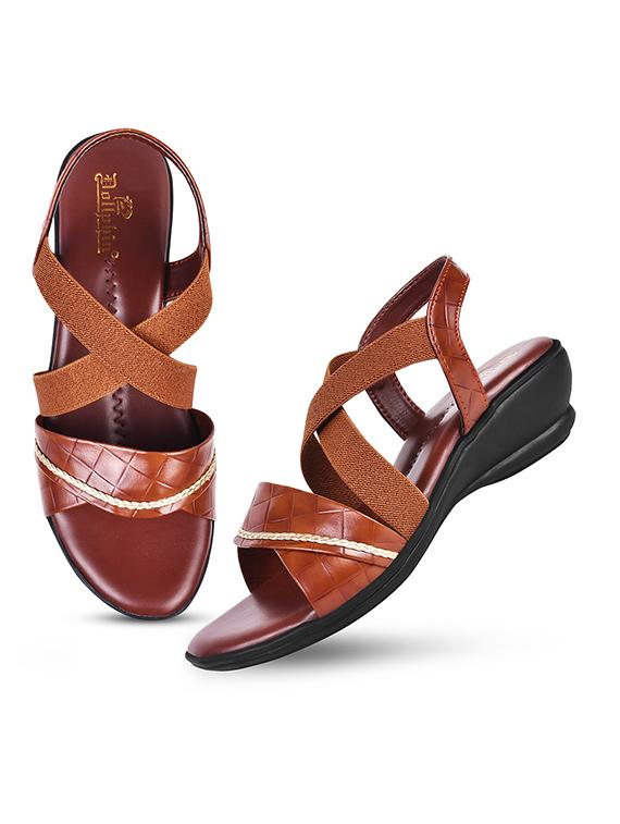 women brown ankle strap sandal - 20614467 - Standard Image - 4