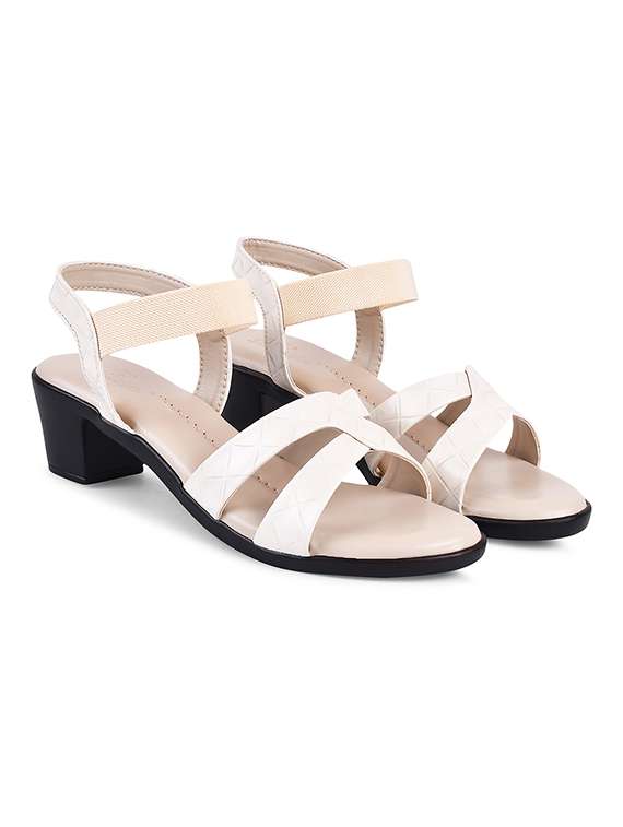 women cream ankle strap sandal - 20614469 -  Standard Image - 1