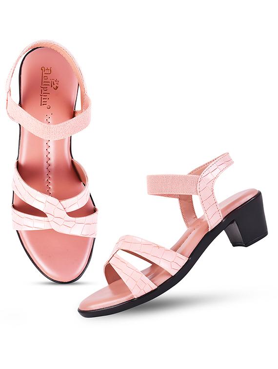 women peach ankle strap sandal - 20614470 - Standard Image - 4