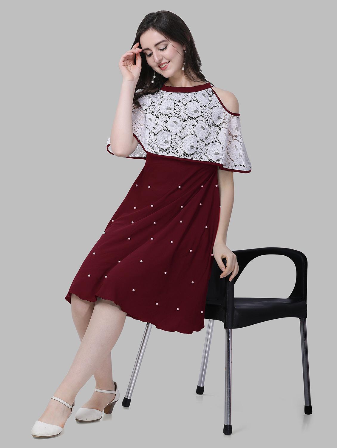 girls round neck embellished frock - 20614517 - Standard Image - 4