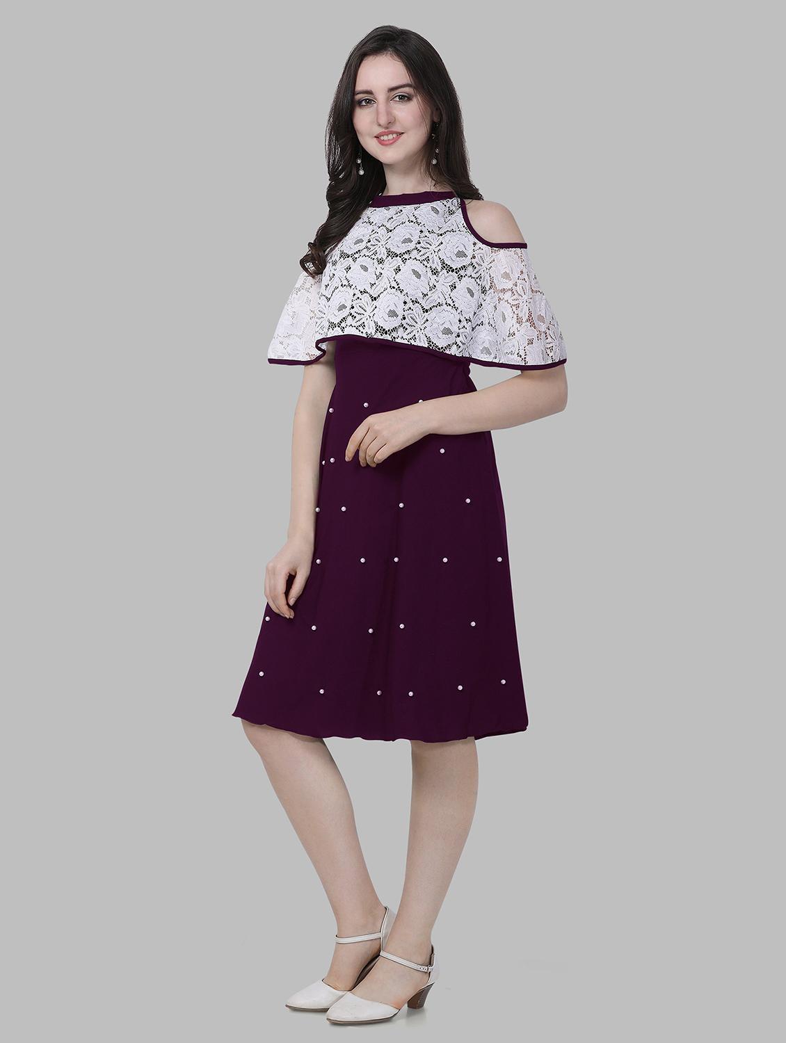 girls round neck embellished frock - 20614520 -  Standard Image - 1