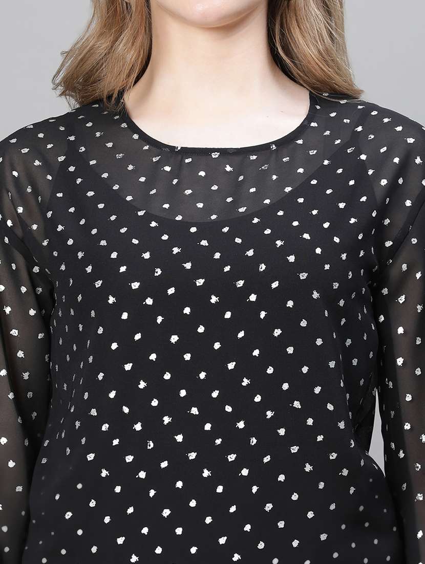 women self designed round neck top - 20615194 - Standard Image - 6