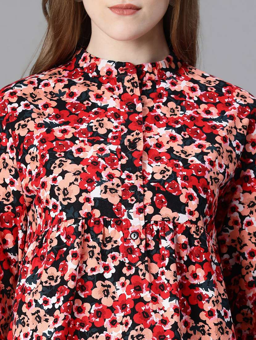 women floral print high low top - 20615227 -  Standard Image - 6