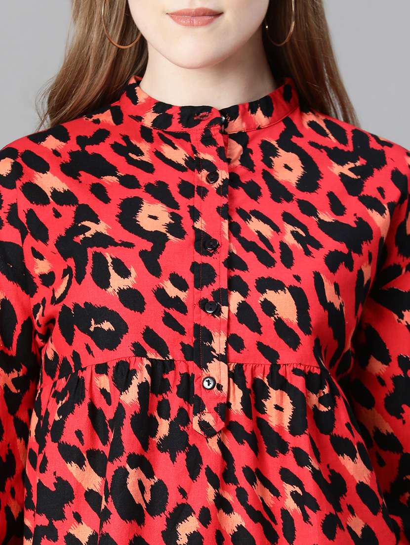 women red animal printed regular top - 20615228 -  Standard Image - 6