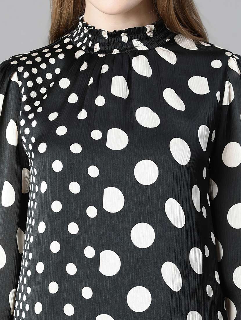 women black printed blouson top - 20615233 -  Standard Image - 6