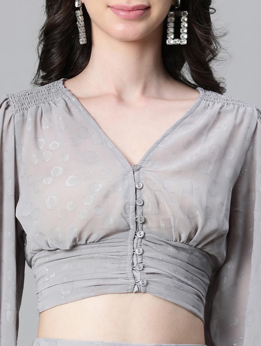 women self designed puff sleeves top - 20615242 - Standard Image - 6