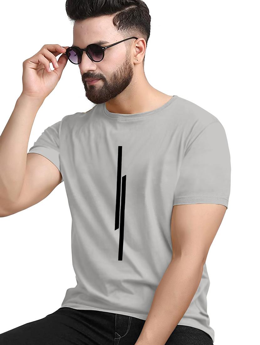 men front print crew neck t-shirt - 20616544 - Standard Image - 1