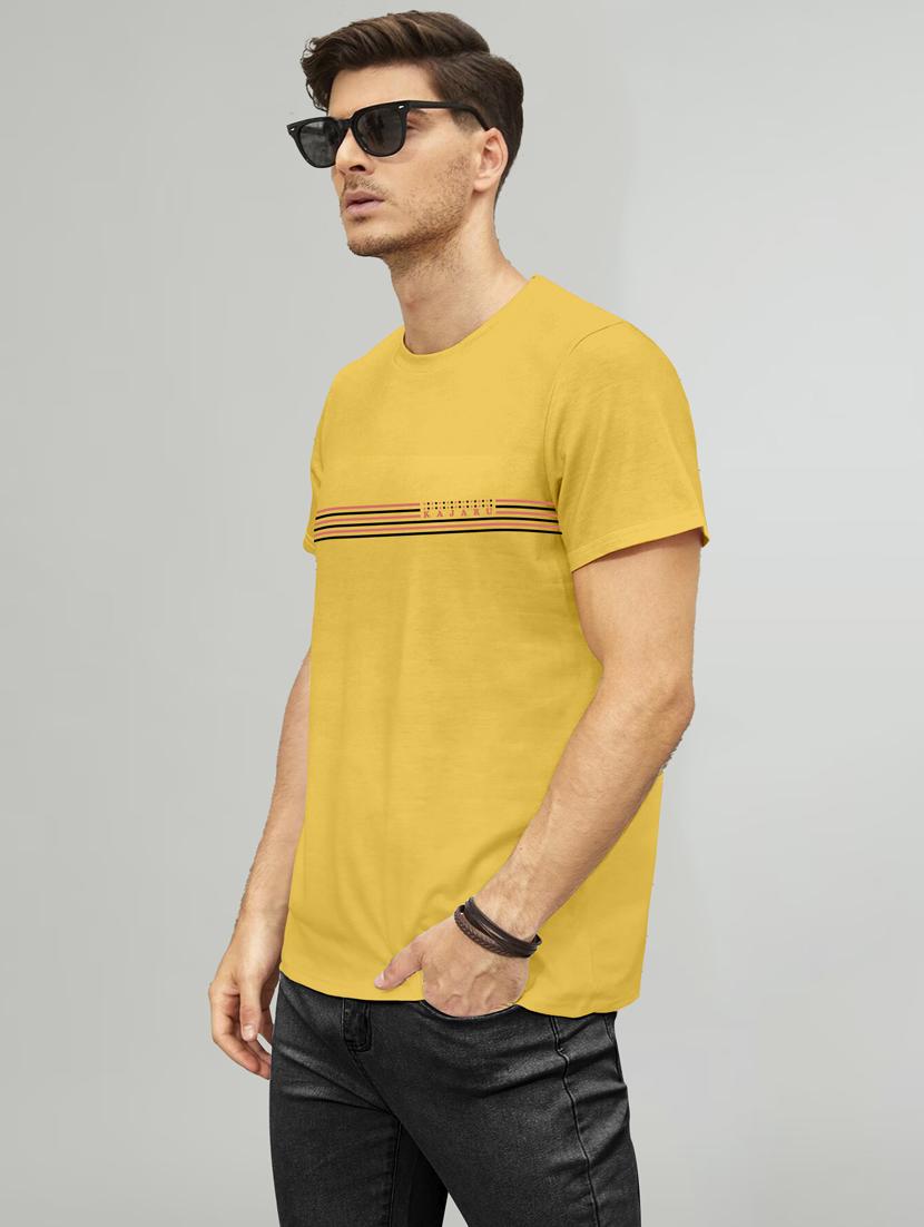 men chest print crew neck t-shirt - 20616558 -  Standard Image - 1