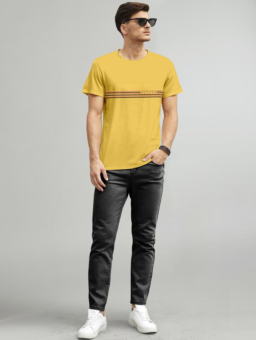 men chest print crew neck t-shirt - 20616558 - Standard Image - 4