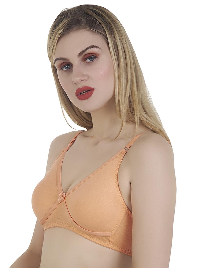 orange cotton blend regular bra - 20616642 - Standard Image - 1