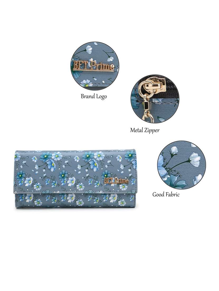 floral printed pu envelope clutch - 20616839 -  Standard Image - 4