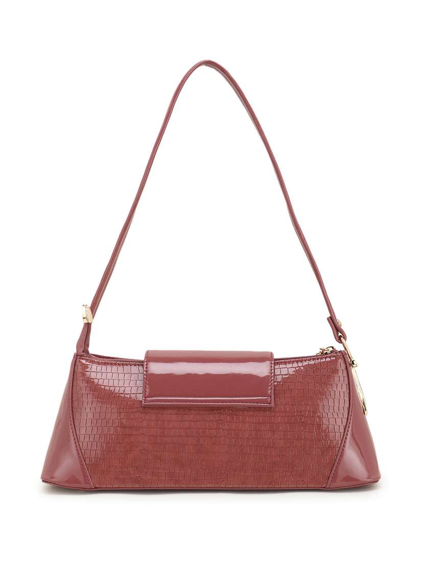 mauve leatherette (pu) regular handbag - 20616940 - Standard Image - 1
