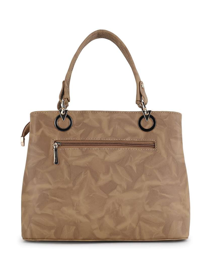 beige leatherette (pu) regular handbag - 20617003 -  Standard Image - 1